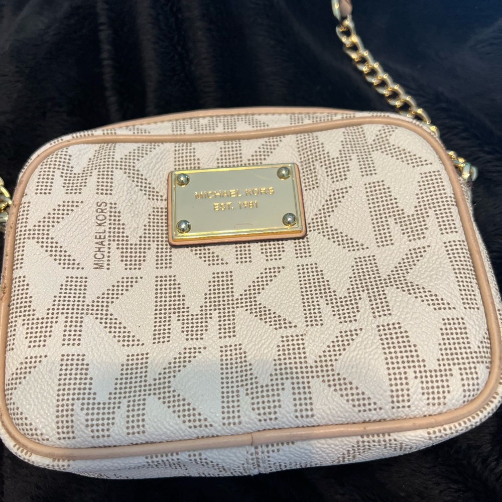 Michael Kors cream crossbody